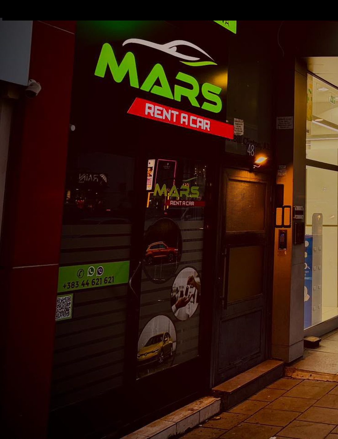 Zyra e Rent a Car Mars — Rruga Bill Clinton nr. 50, Prishtinë
